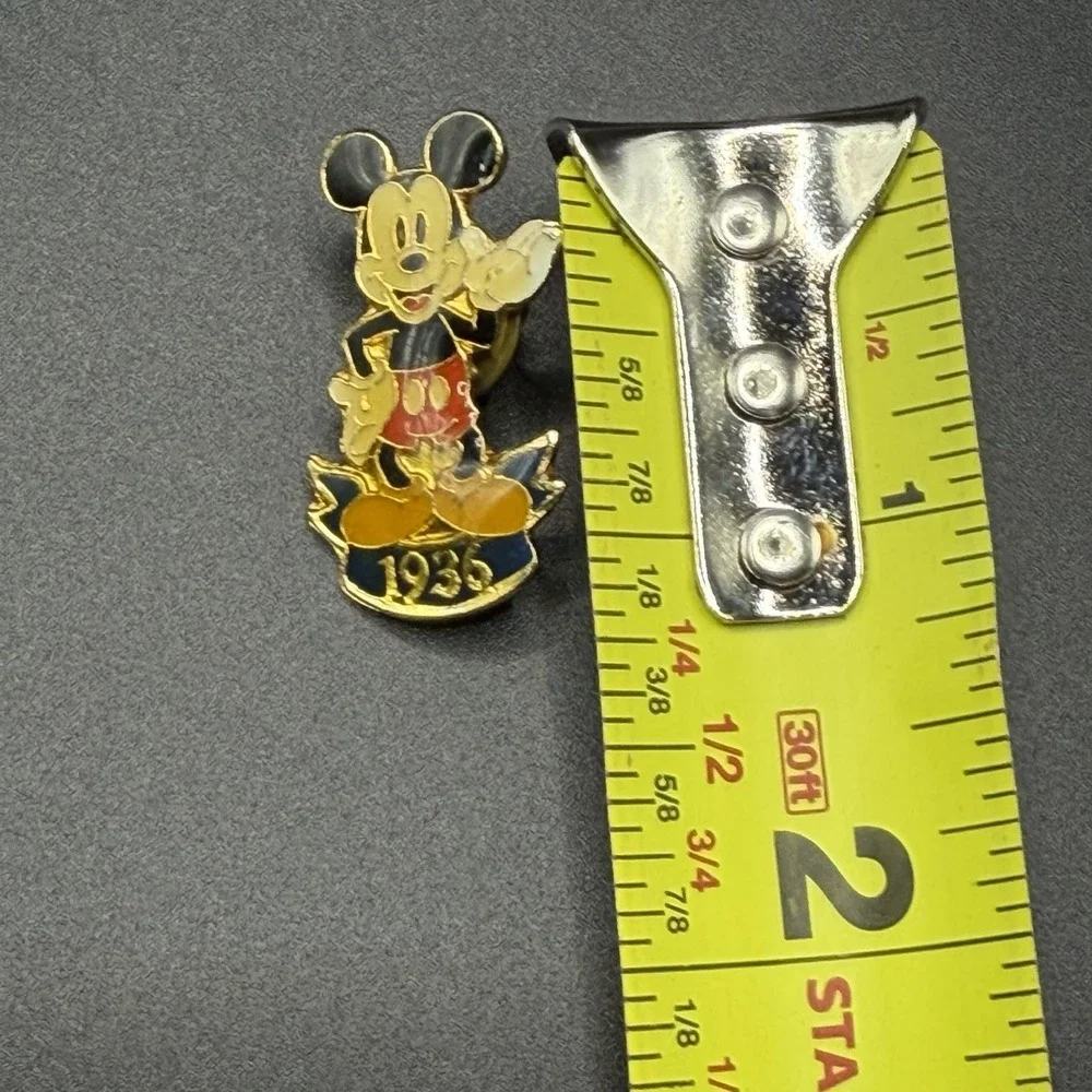 Vintage Through The Years 1936 Mickey Mouse Lapel Pin Walt Disney Disneyland USA